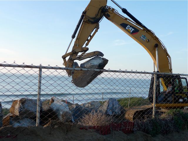 Working the pile